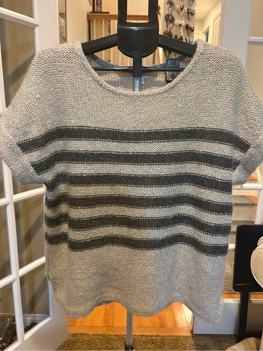 Gap Striped Short-Sleeve Knit Sweater